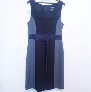 Vintage TRISTAN black grey belted pencil dress In NEW condition